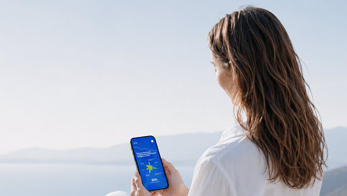 Woman with phone